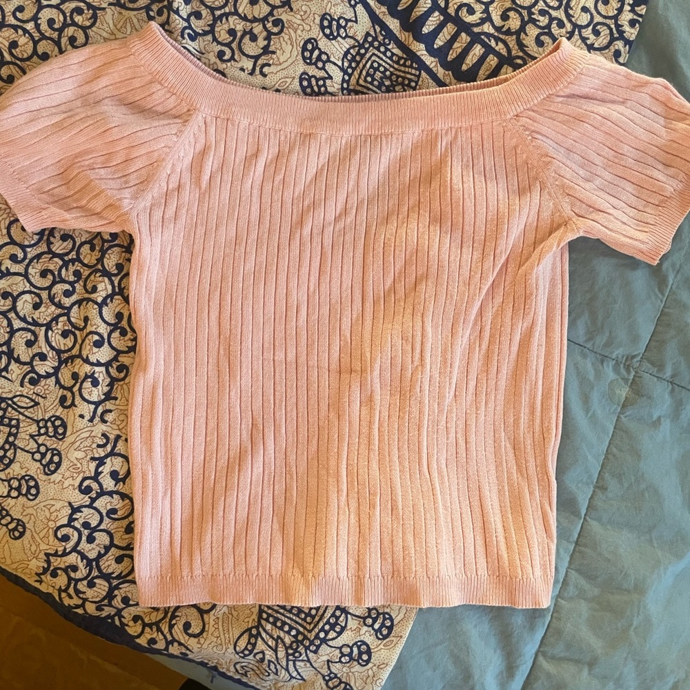 Pink Ribbed Top